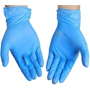 BLUE VINYL GLOVES MED-100