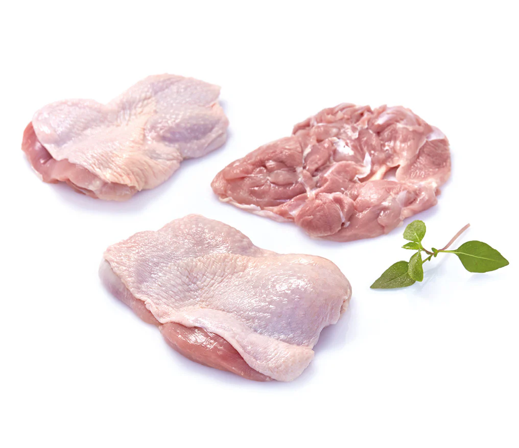 FRESH HALAL CHICKEN LEG MEAT WITH SKIN