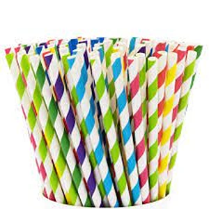 COLOURED PAPER STRAWS