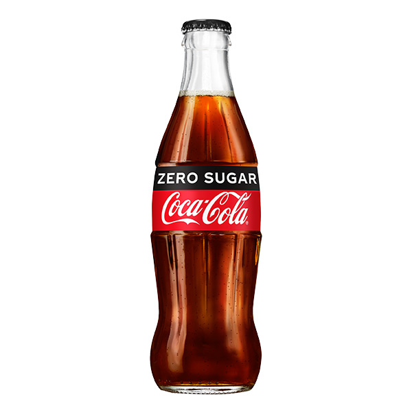 GLASS COKE ZERO BOTTLES