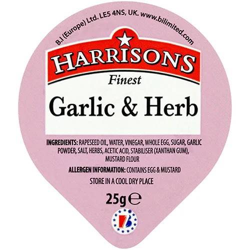 HARRISON GARLIC AND HERB DIP POTS 100 X 25G