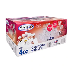 SATCO 4OZ CLEAR SAUCE CUPS