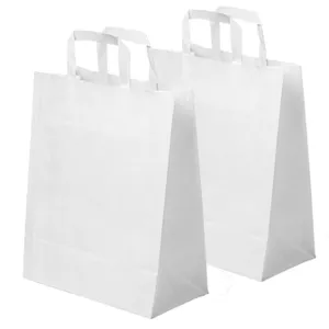 SOS LARGE PAPER WHITE CARRIER BAGS